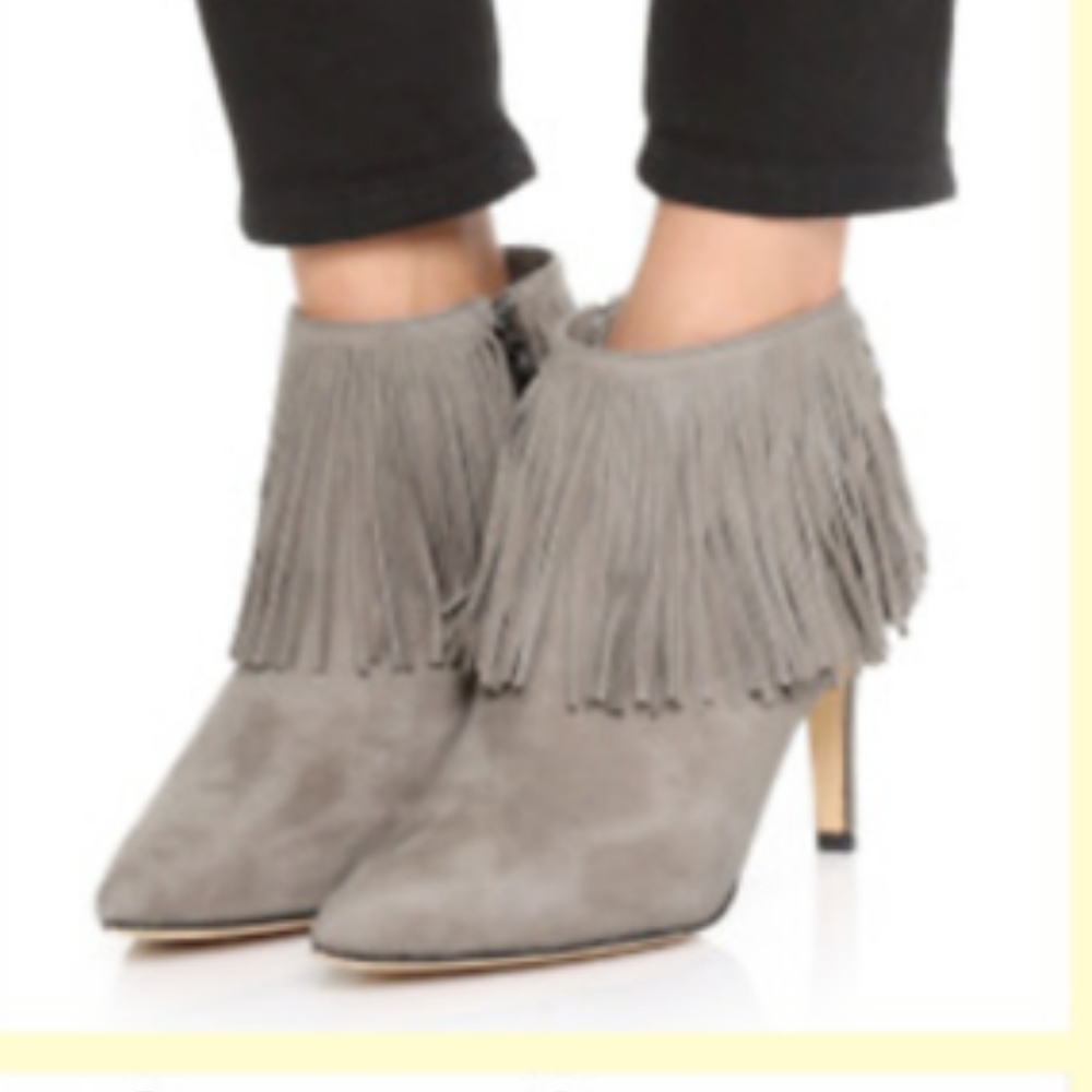 Sam Edelmen Kandice Grey Suede Boots 8.5